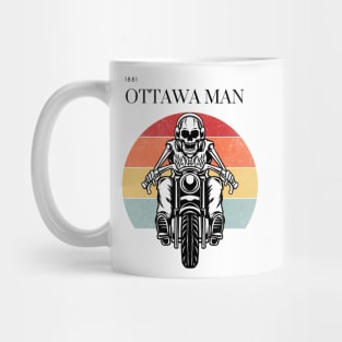 vintage sunset motorcycle ottawa man design Mug